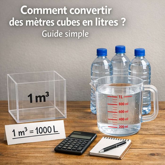 Convertir des mètres cubes en litres : méthode simple et rapide