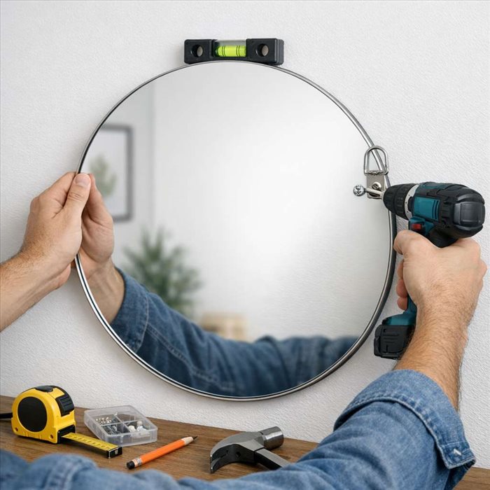 Comment accrocher un miroir solidement au mur ? Guide pratique
