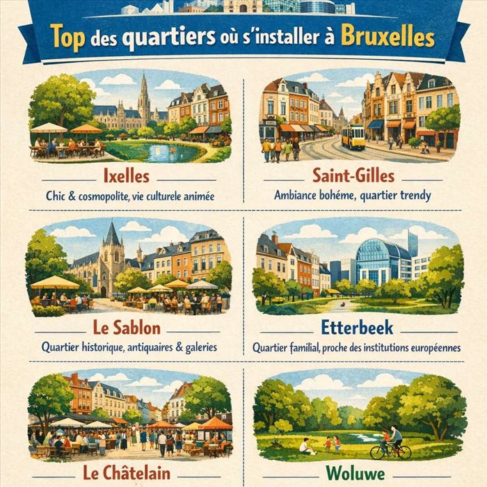 Top des quartiers où s'installer à Bruxelles selon votre profil