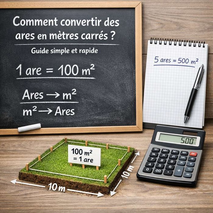 Comment convertir des ares en mètres carrés ? Guide simple