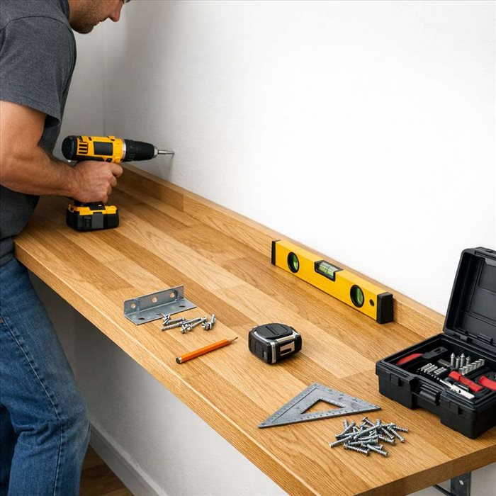 Comment monter un plan de travail le long d’un mur ? | Guide complet