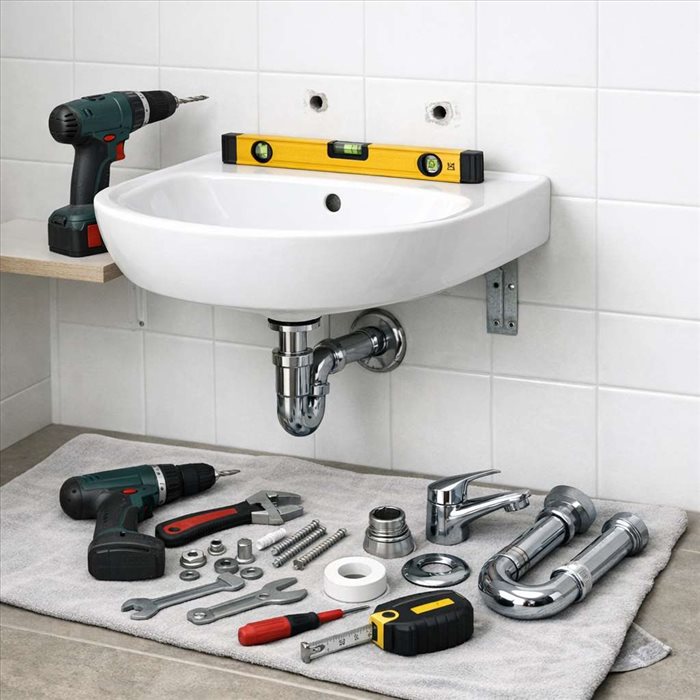 Poser un lavabo mural : guide étape par étape pour réussir
