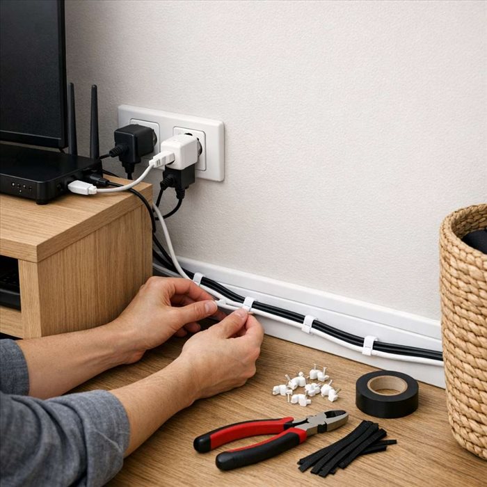 Fixer les câbles électriques proprement après un emménagement | Guide