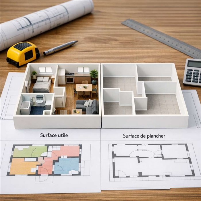 Différence entre surface utile et surface de plancher : guide clair