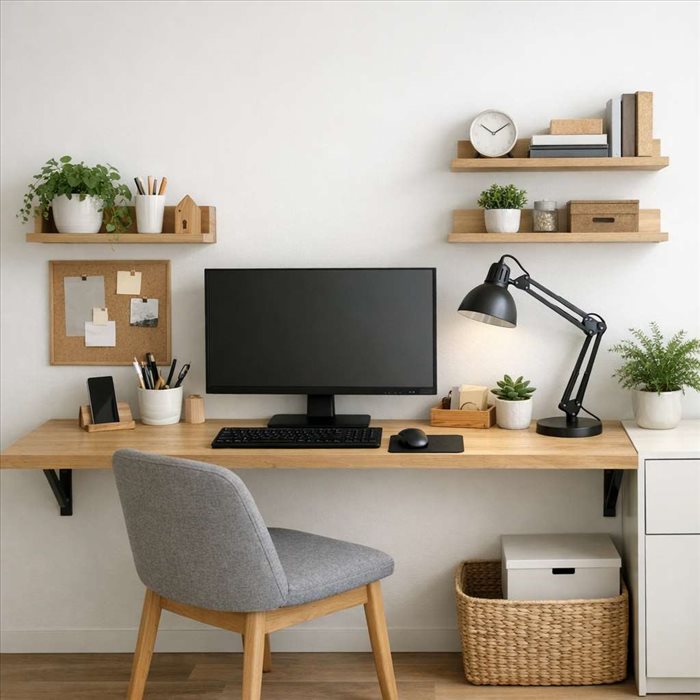 Bureau fixé contre un mur : conseils pour un aménagement réussi